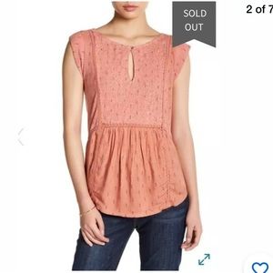 Lucky brand sleeveless boho top blouse